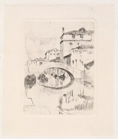 Bro i måneskin, slutningen af det 19.-begyndelsen af det 20. århundrede. af Otto H. Bacher
