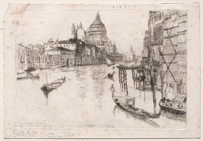 Indgang til Canal Grande, 1880. af Otto H. Bacher