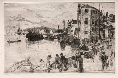 Ætsninger af Venedig: Castello Quarters, Riva, 1800-tallet. af Otto H. Bacher