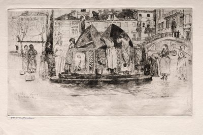 Ætsninger af Venedig: Pozzo San Vio, 1882. af Otto H. Bacher