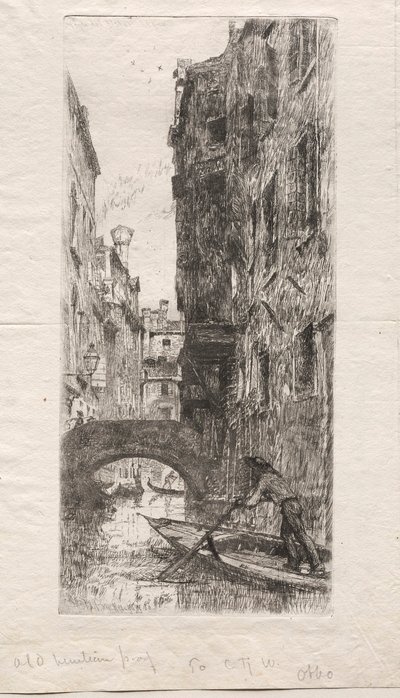 Ponte del Pistor, Venedig, 1880 af Otto H. Bacher