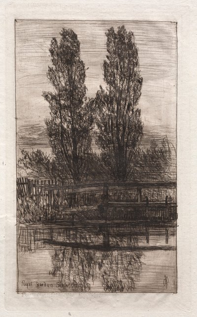 Popler, Royal Garden, Schleissheim, 1879. af Otto H. Bacher