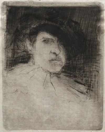 Selvportræt i kostume, 1880. af Otto H. Bacher