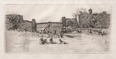 Porten, Lustheim, 1879. af Otto H. Bacher