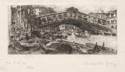 Rialto, Venedig, 1880. af Otto H. Bacher