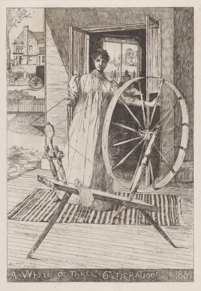 Ved Spindehjulet, ca. 1884. af Otto Henry Bacher