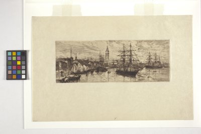 Venedig, skibsfart og Palazzo Ducale af Otto Henry Bacher