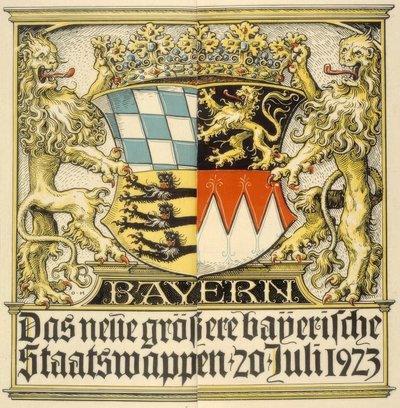 Det nye større bayerske nationalvåben, 20. juli 1923 af Otto Hupp