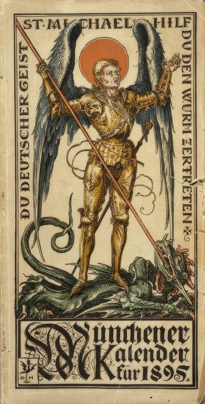 Din tyske ånd, St. Michael, hjælp med at knuse ormen af Otto Hupp