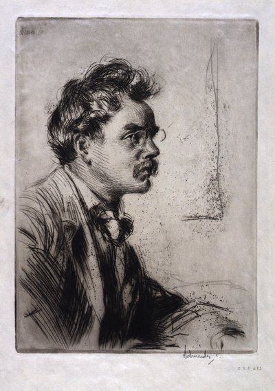 Portræt af B.J.O. Nordfelt af Otto J. Schneider