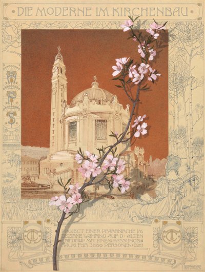 En sognekirke i Währing, Wien, 1898-1899. af Otto Koloman Wagner