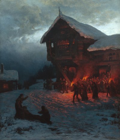 Kæmp ved en julefest i München af Otto Ludvig Sinding
