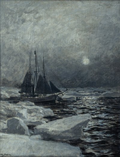Fram i det arktiske hav (olie på lærred) af Otto Ludvig Sinding