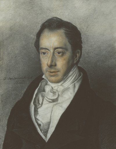 Portræt af Nikolai Ivanovich Turgenev 1789-1871, 1823 af Otto Oesterreich