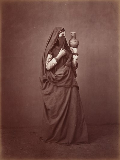 Portræt af en egyptisk kvinde, ca. 1870 (foto) af Otto Schoefft