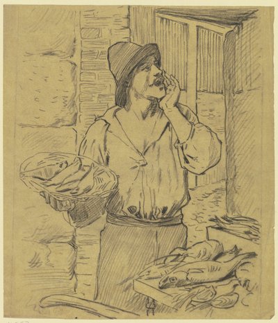 Fiskhandler af Otto Scholderer
