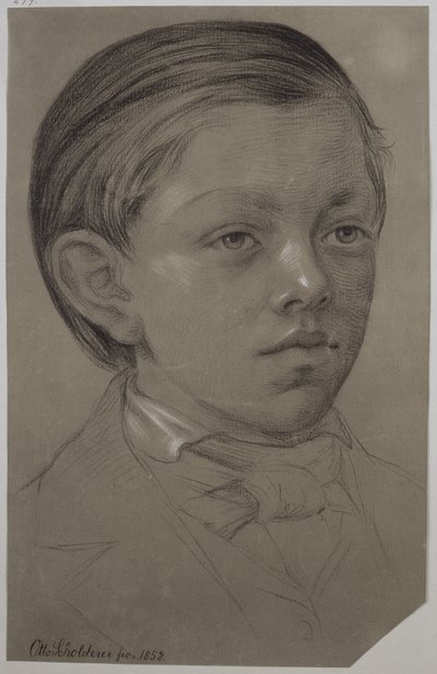 Børneportræt af Wilhelm Amandus Beer af Otto Scholderer