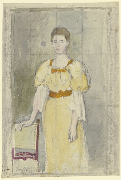 Stående dame af Otto Scholderer