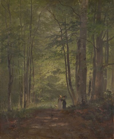 Waldinneres mit Staffage af Otto Seitz