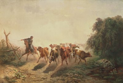 Unionsfører med kvæg til hæren, 1860 af Otto Sommer