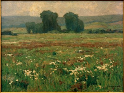 Popler på en blomstrende eng af Otto Ubbelohde
