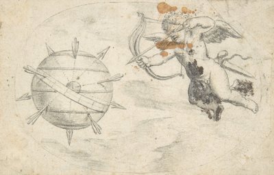 Amor skyder pile på World Globe, 1608 eller kort før. af Otto van Veen.