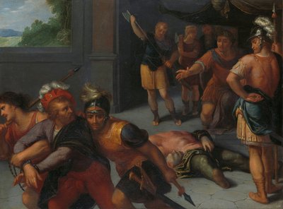 Halshugningen af Claudius Paulus og tilfangetagelsen af Julius Civilis Halshugning af Julius Paulus og fængsling af Claudius Civilis en af en serie på tolv om Batavernes opstand mod romerne af Otto van Veen