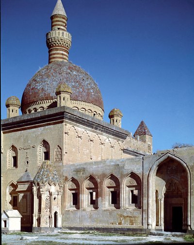 Gårdhave og moske i Ishak Pass Palace af Ottoman School