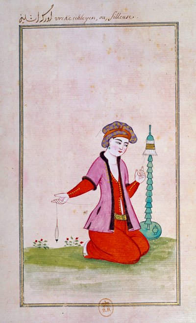 Osmannisk kunst: en spreder. Tryk fra et manuskript af Ottoman School
