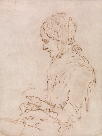 Studie af Kunstnerens Moder Syning af Ozias Humphry