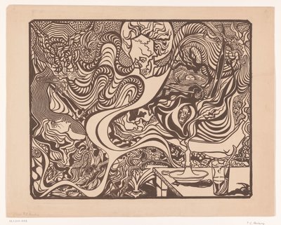 Uden titel (Symbolisk hallucinatorisk scene) af P.C. Hamburg (possibly)