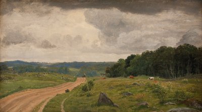 Landscape at Kongens Møller, Sealand. Afternoon Light af P.C. Skovgaard