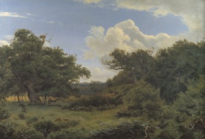 Oak Trees in Nordskoven near Jægerspris, Zealand af P.C. Skovgaard