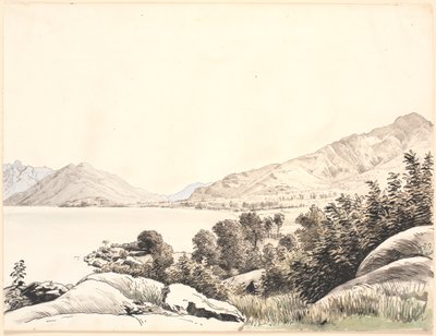 Parti fra en norditaliensk sø af P.C. Skovgaard