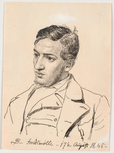 Portræt af maleren Carlo Dalgas. af P.C. Skovgaard