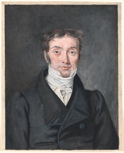 Portræt af skolelærer Hans Jensen Visby (1777-1870), fra Aagerup, Ramløse sogn. af P.C. Skovgaard