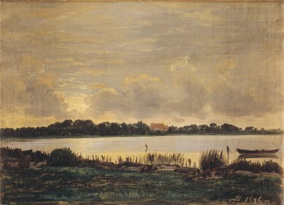 View Across Præstø Fiord towards the manor of Nysø af P.C. Skovgaard
