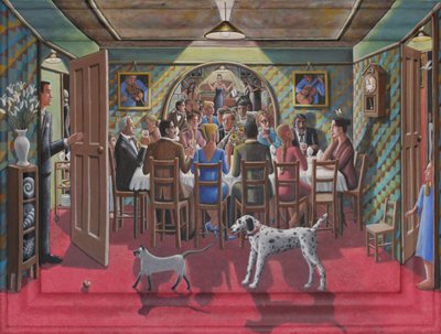 Supper - The Passage of Time, 2025 (tonet gesso på lærred) af PJ Crook