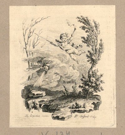 Print, vinter og forår af P.P. Choffard