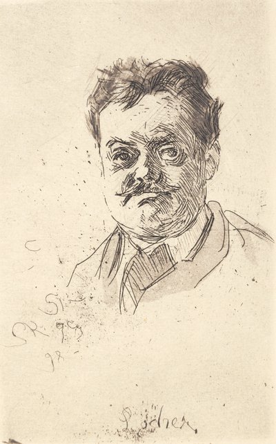 Portræt af Carl Locher, en face af Peder Severin Krøyer