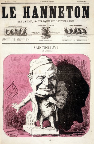Sainte - Beuve (Sainte-Beuve) - af Bernay, i "" Le Hanneton""" af 03/10/1867 af P. Bernay