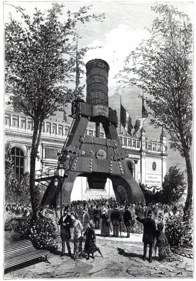 Verdensudstilling i Paris i 1878: Le Creusot Power-hammeren i Champs-de-Mars, 1878 af P. Ferat