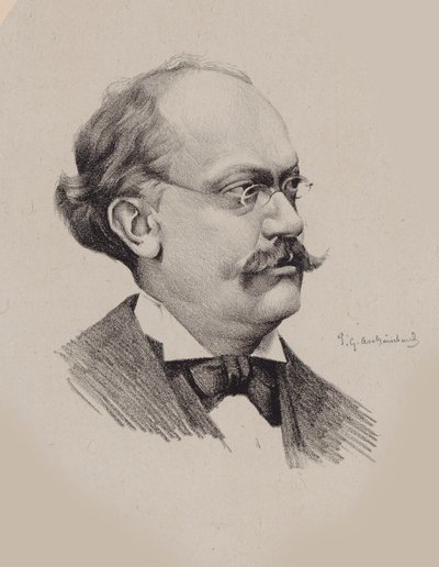 Portræt af komponisten Charles Lecocq 1832-1918. af P. G. Archainbaud