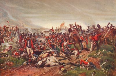 Franske kurassere angreb en britisk infanteriplads ved slaget ved Waterloo, 1815 1906 af P Jazet