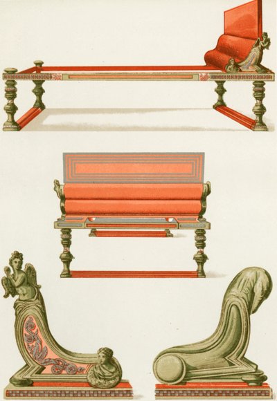 Bronzemøbler fra Pompeji af P. Sellier