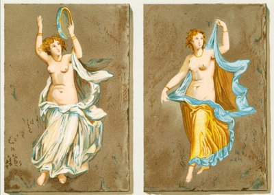 Dansende piger fra et pompejansk maleri af P. Sellier