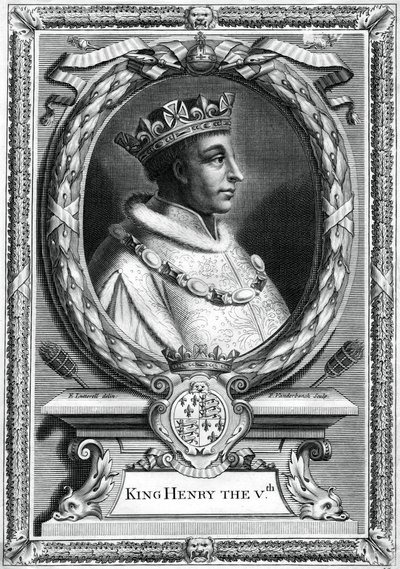 Henrik V, konge af England. af P. Vanderbanck
