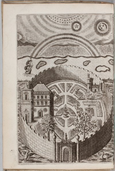Illustration from "Partheneia Sacra: Or The Mysterious and Delicious Garden of the Sacred Parthenes Symbolically Set Forth and Enriched with Pious Devices and Emblems for the Entertainment of Devout Souls", by Henry Hawkins, 1633dani af P. van Langeren
