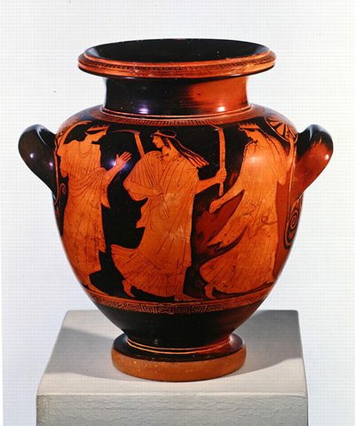 Attic Rødfigur Stamnos (keramik) (se også 293770) af Painter of the Birth of Athena