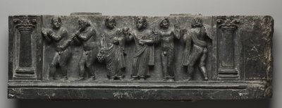 Bachlanian Relief, Pakistan, Gandhara, Buner-området, Tidlig Kushan-periode (ad 1-320) (skifer) af Pakistani School